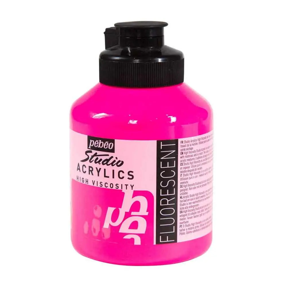 Pebeo Studio Iridescent Acrylic Paints / Colours High Viscosity 500ml (Loose) Pebeo